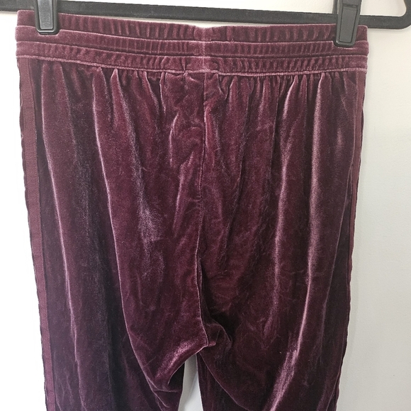 VGUC Adidas Velvet Vibes SST Track Pant Purple Plum Burgundy Women Small - Picture 8 of 16